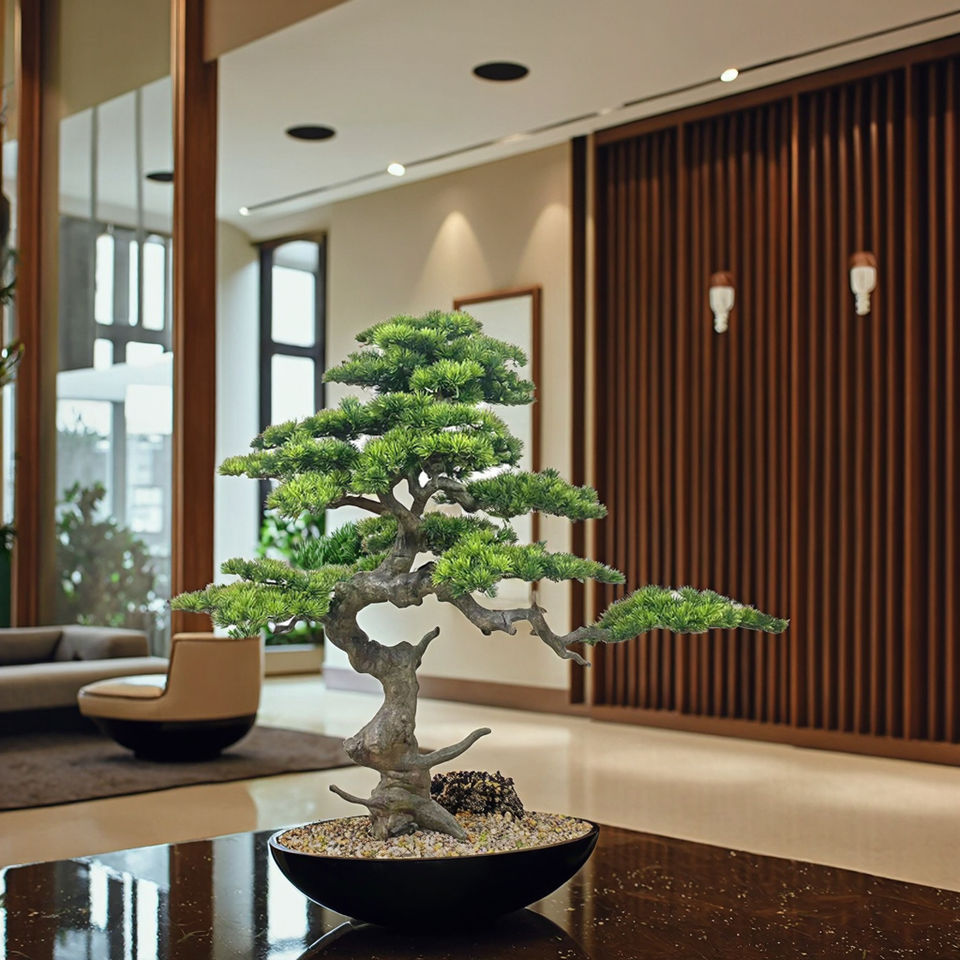 100CM High Simulation Mini Natural Look Realistic Old Tree Indoor Craft Decoration Stock Faux Commercial Artificial Plant Black