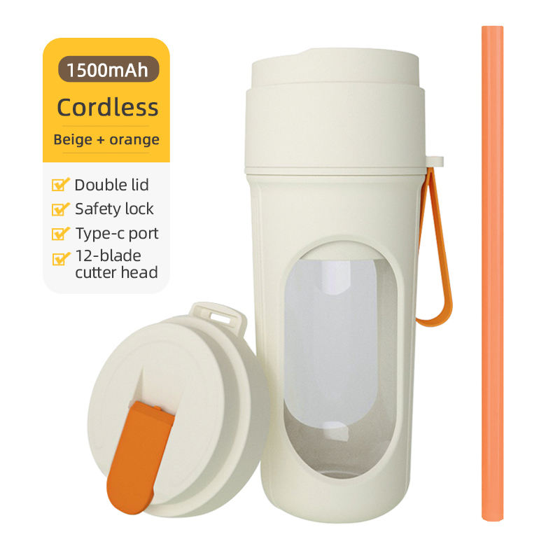 Portable Blender USB Rechargeable Shake Smoothie Fruit Juicer Cup Wireless Travel Outdoor Sports Smoothie Blender Cup