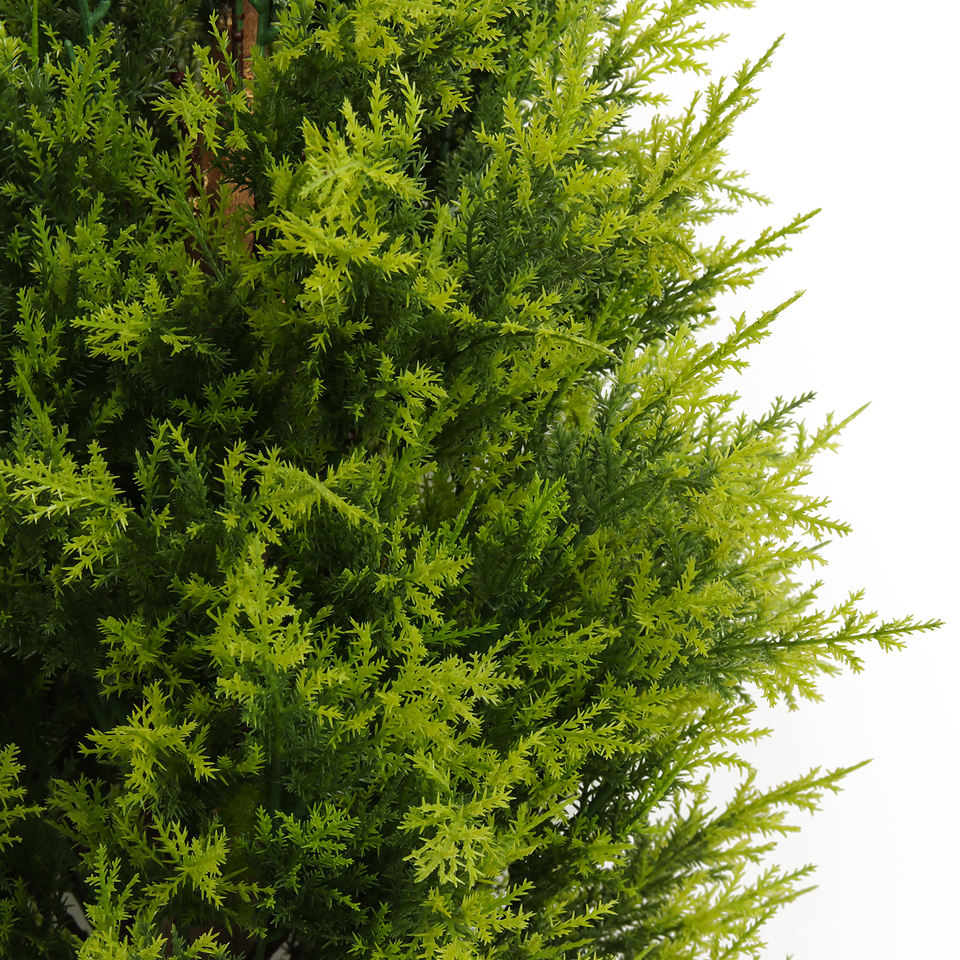 Outdoor Indoor Natural Potted Conical Bonsai Artificial Cypress Topiary Plant Tree for Decoration