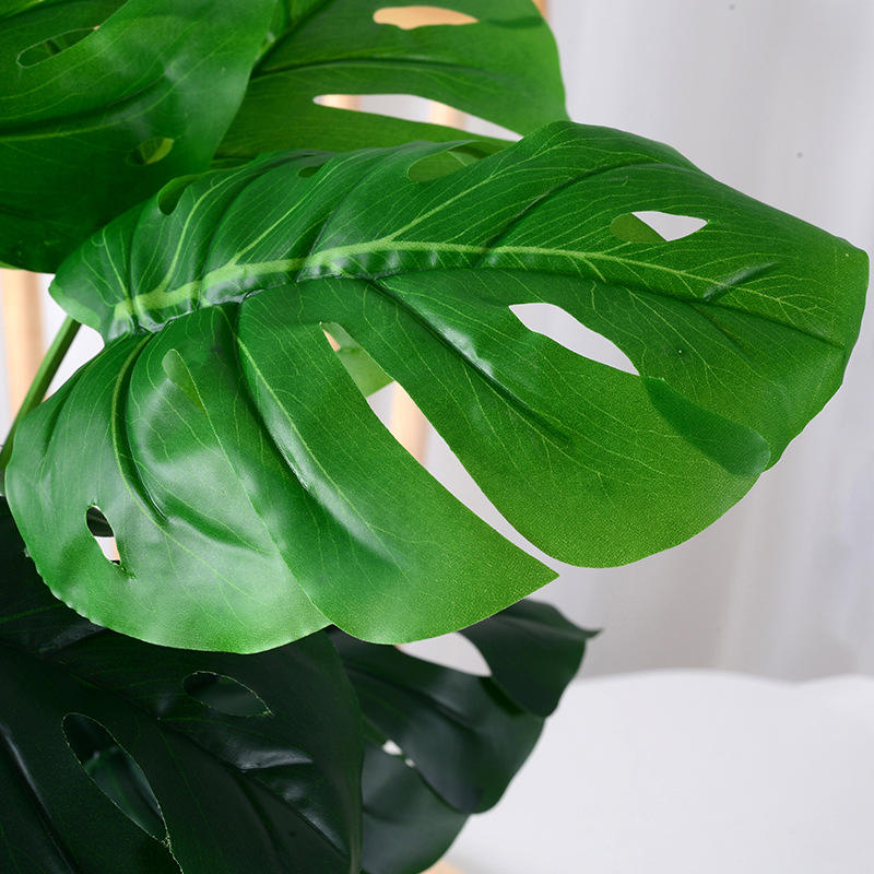Faux Artificial Monstera Plant Without Potted Real Looking Vivid Artificial Turtle Tree for Home Events Decoration