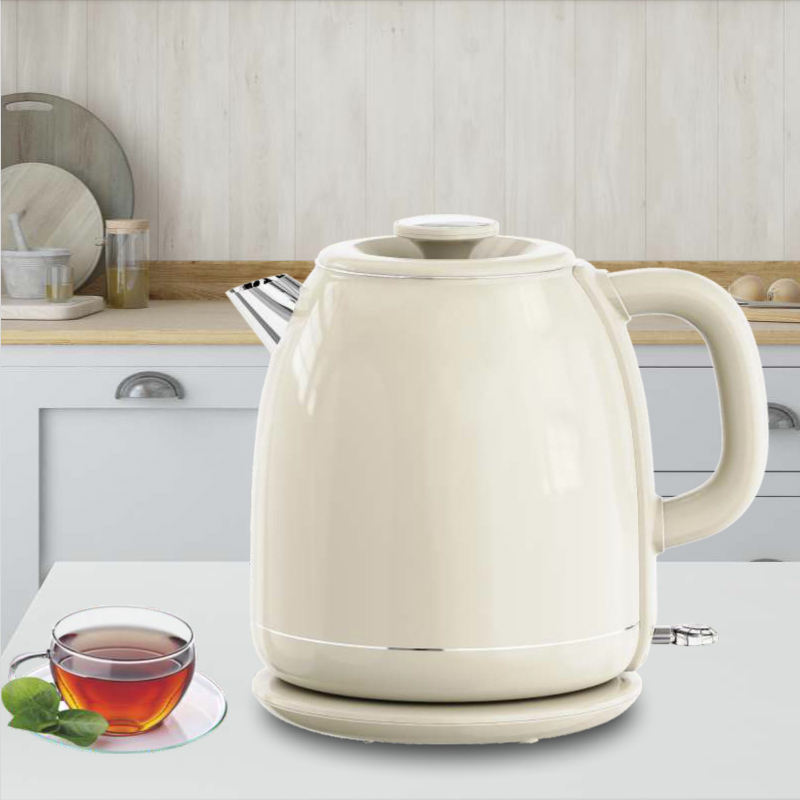 1.8L large-capacity electric kettle automatic power-off double layer anti-scald 304 stainless steel household kettle, Beige