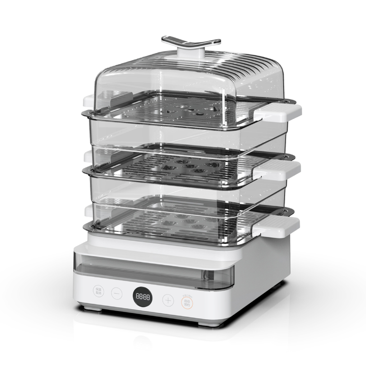 High Efficiency 3Layers 800W 18L Household Digital Control Electric Food Cooker Steamer