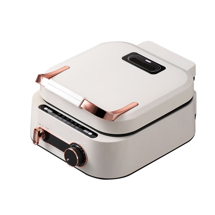 Kitchen Multifunction Electric Cooker – 7-in-1 Electric Griddle with Non-Stick Coating, Smokeless Grill for Frying, Baking, Boiling, Hot Pot & Steaming, Dual-Zone Temperature Control, Foldable Design for Easy Storage (Pale green, Beige, Red)