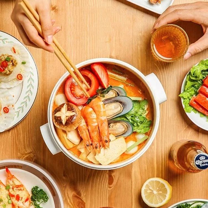 1.5L Mini Electric Hot Pot – Multifunctional Cooker for Soup, Noodles, Eggs, and Rice