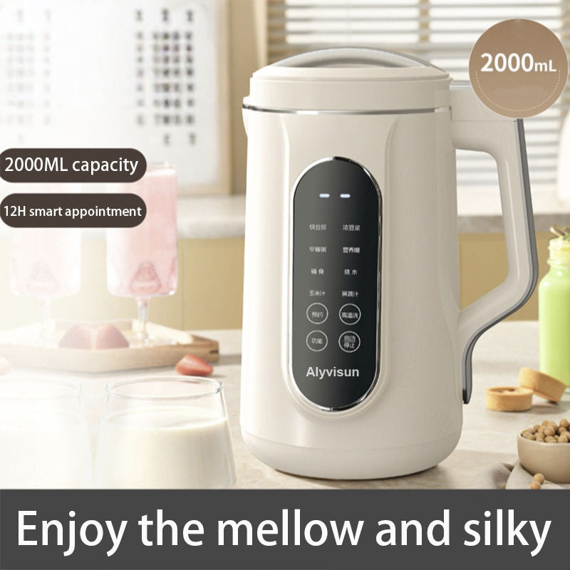 2.0L Automatic Heating SoyMilk Machine Home Blender Juicer Nut Milk Maker Kitchen Appliances for Heating Water