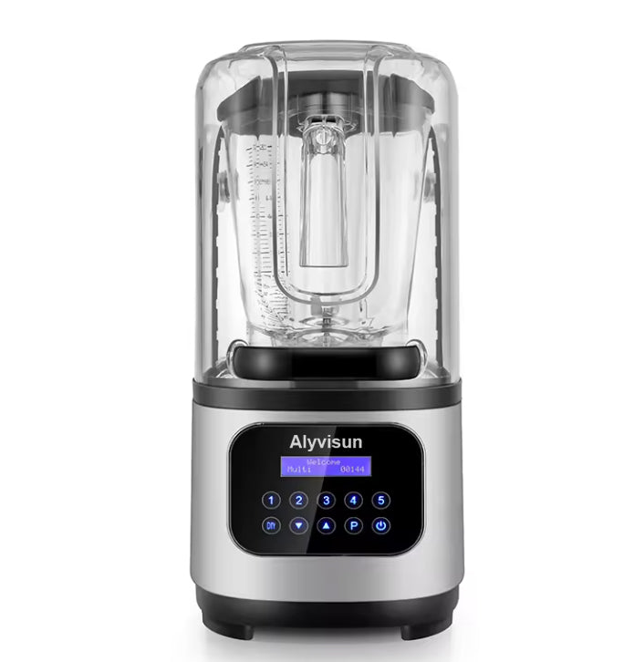 Heavy Duty Commercial Blender – High-Speed Silent Food Processor, Premium Kitchen Equipment Black/Silver