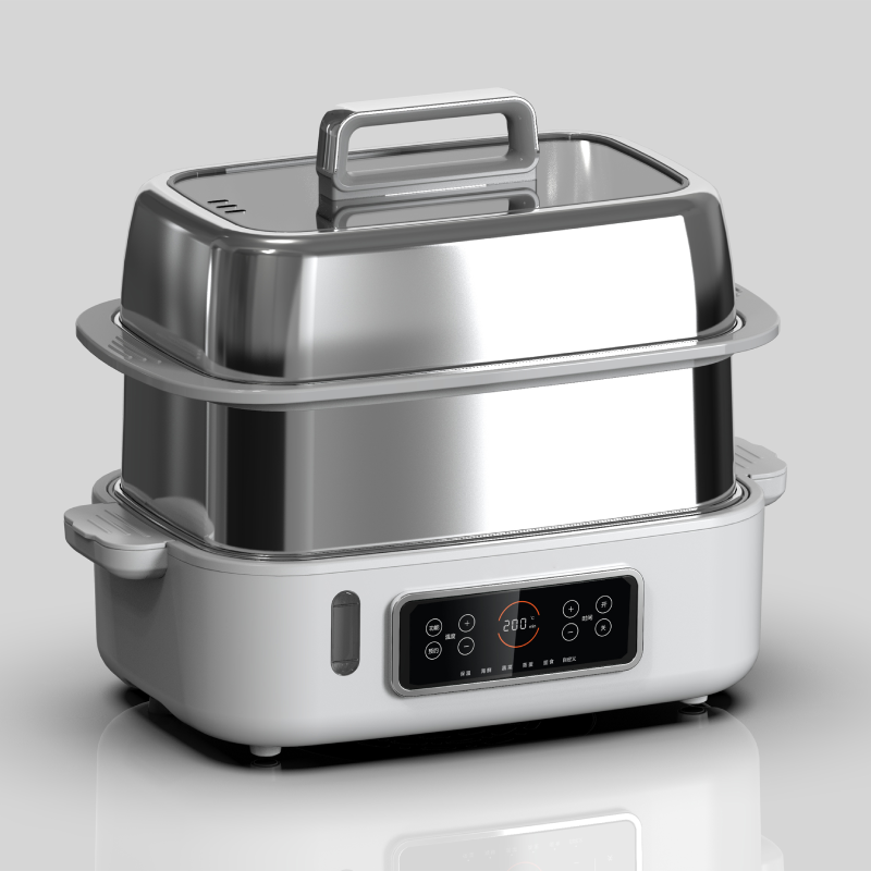 Multi-function 2Layers 1200W 15L Household Digital Control Electric Steamer Food Cooker