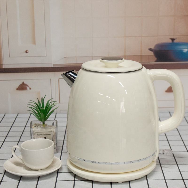 1.8L large-capacity electric kettle automatic power-off double layer anti-scald 304 stainless steel household kettle, Beige