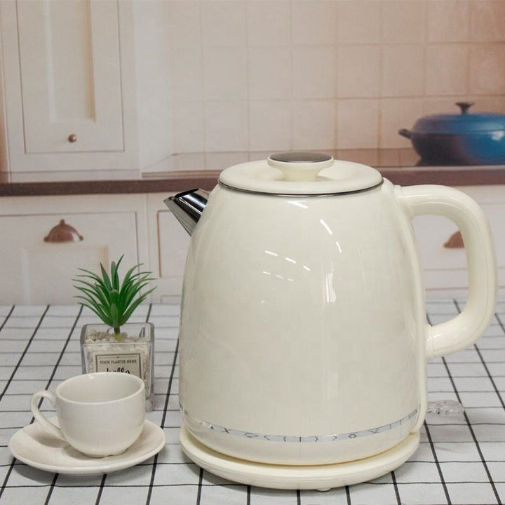 1.8L large-capacity electric kettle automatic power-off double layer anti-scald 304 stainless steel household kettle, Beige