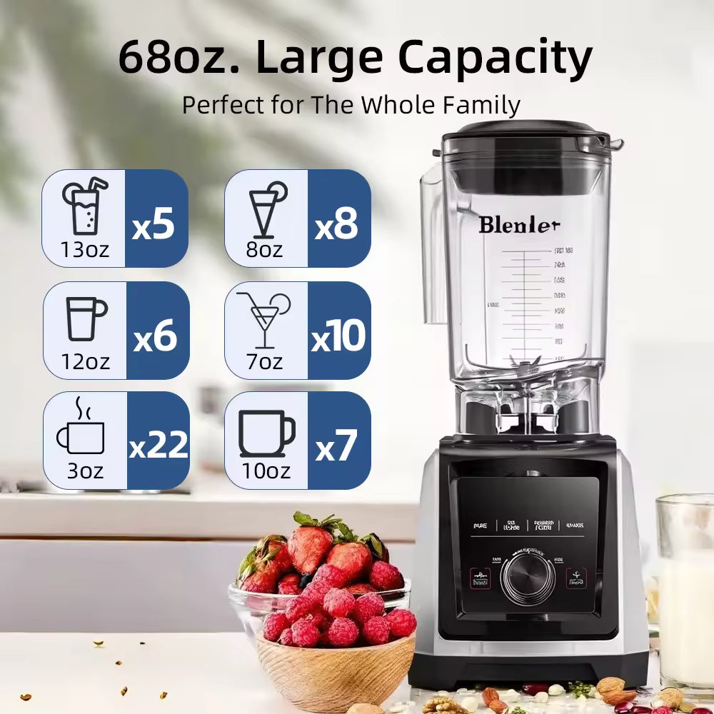 Powerful Electric Blender & Food Processor – Multifunctional Juice, Smoothie, and Grinder Mixer