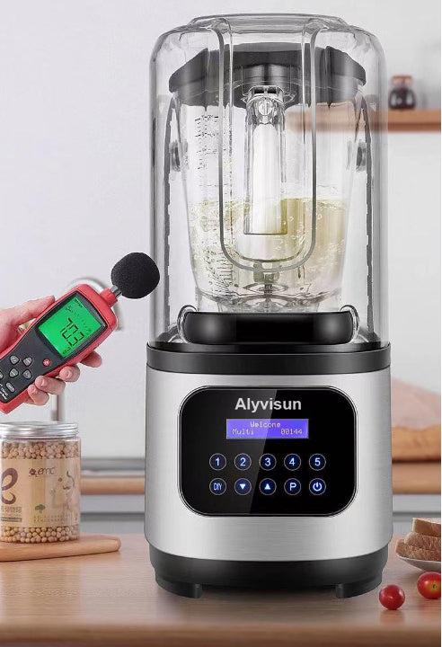 Heavy Duty Commercial Blender – High-Speed Silent Food Processor, Premium Kitchen Equipment Black/Silver