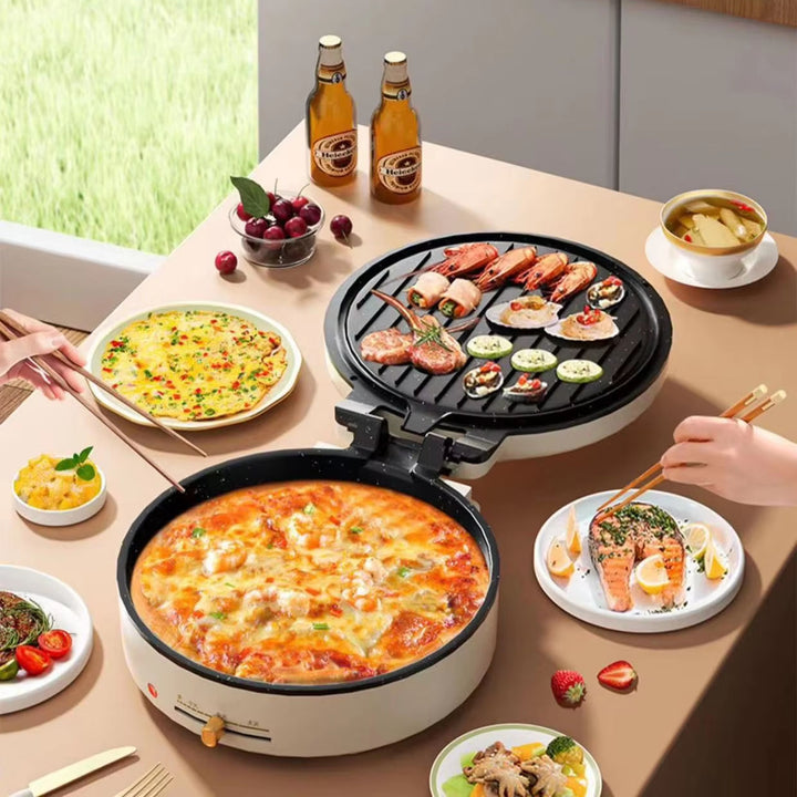 4L Electric Pizza Maker & Countertop Oven – 1200W Non-Stick Cooking Plates for Pizza, Quesadillas, Omelettes & More, Perfect for Home Use