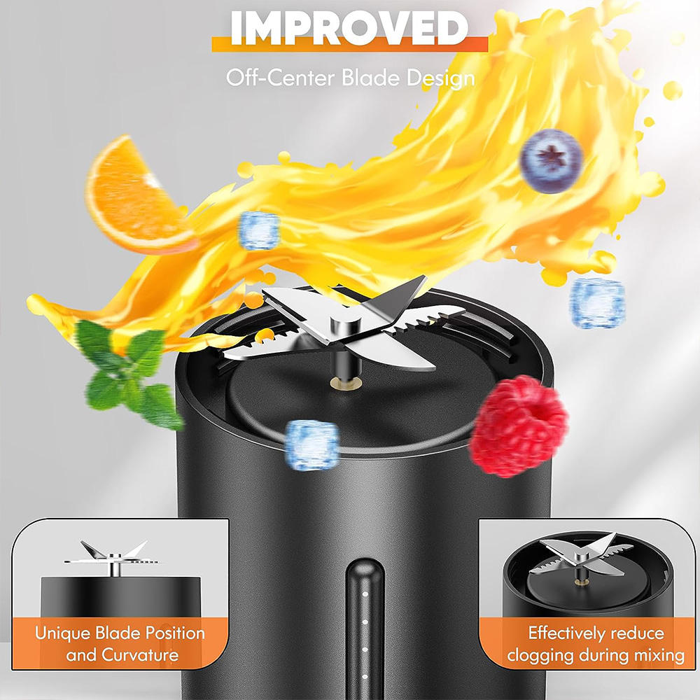 450ml USB-C Juicer Blender Wireless Portable Smoothie Maker for Gym Protein Shakes & Office Use