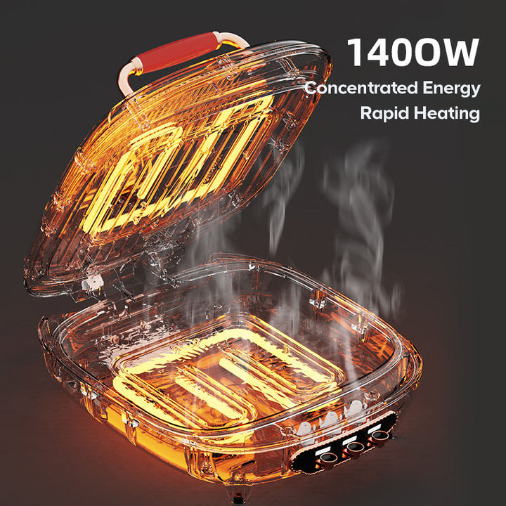 Small Kitchen Electric Pot – Multifunctional Cooking Appliance, Countertop Pizza Oven & Electric Pancake Maker with Non-Stick Plate, Anti-Scald Handle, Easy to Clean for Home or Pizzeria Use