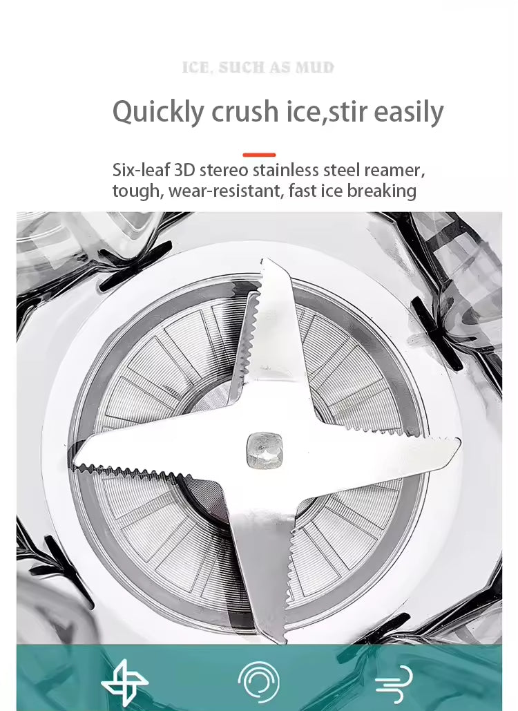 Heavy Duty Commercial High Speed Smoothies Heating Mixer Grinder Portable Home Appliances Blender