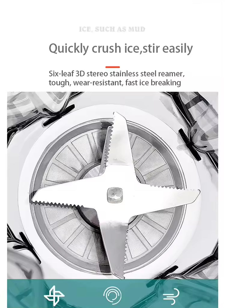 Heavy Duty Commercial High Speed Smoothies Heating Mixer Grinder Portable Home Appliances Blender