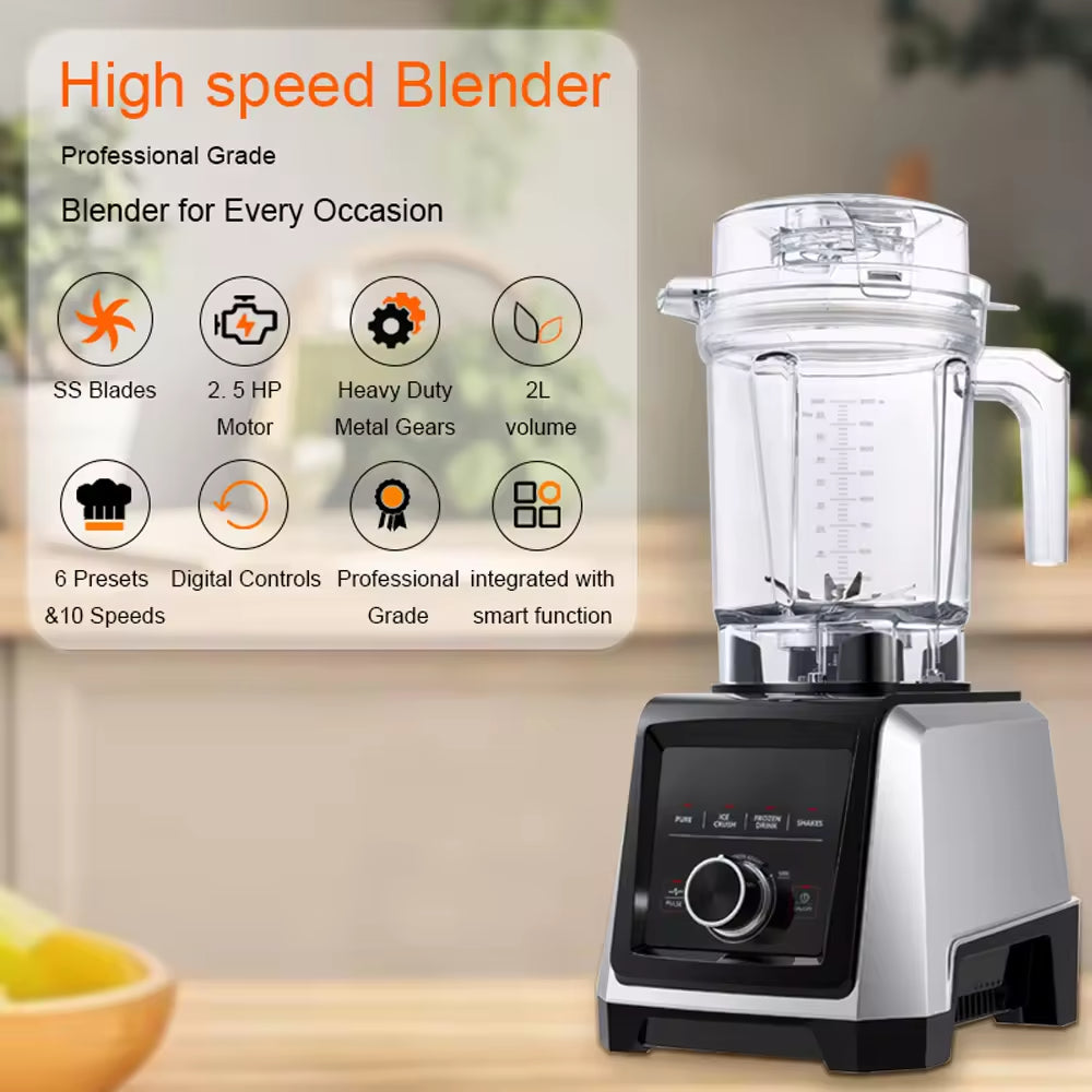Powerful Electric Blender & Food Processor – Multifunctional Juice, Smoothie, and Grinder Mixer