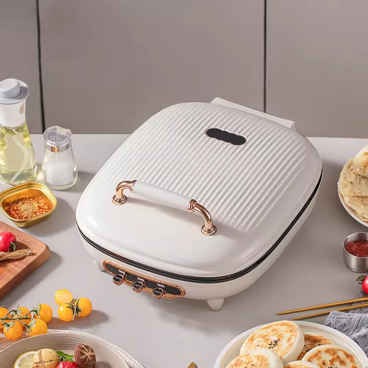 Small Kitchen Electric Pot – Multifunctional Cooking Appliance, Countertop Pizza Oven & Electric Pancake Maker with Non-Stick Plate, Anti-Scald Handle, Easy to Clean for Home or Pizzeria Use