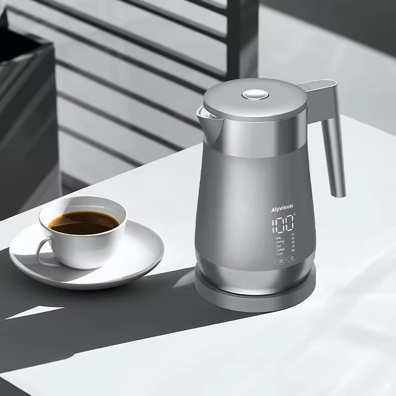 1.7L Retro Digital Electric Kettle – Stainless Steel Smart Tea Kettle with Temperature Control for Boiling Water