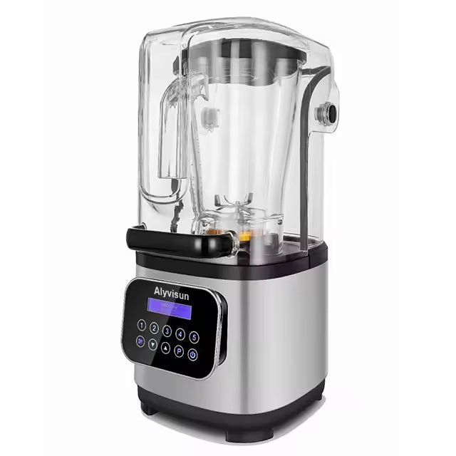 Heavy Duty Commercial Blender – High-Speed Silent Food Processor, Premium Kitchen Equipment Black/Silver