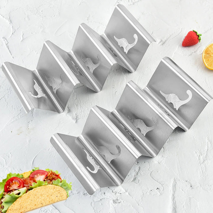 Stainless Steel Tortilla Support Burrito Holder Corn Rack Kitchen Supplies Baking Food PanCake Stand Metal Taco