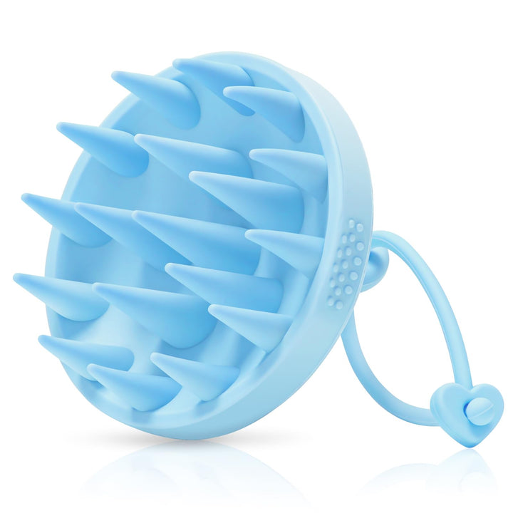 Alyvisun Scalp Massager Brush, Soft Silicone Shampoo Brush for Hair Growth | Head Relaxation & Clean | Scalp Exfoliator - Blue