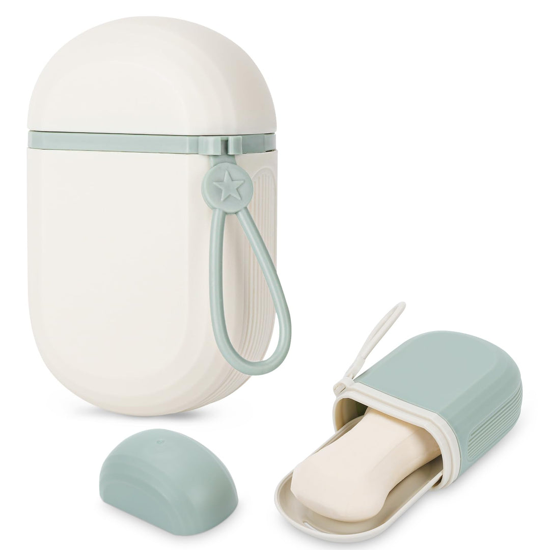 Alyvisun 2pcs Travel Soap Case, Portable Soap Box, Soap Dish with lid, Soap Holder with drainage, Waterproof Leakproof Soap Container for Travel Bathroom Kitchen Camp Outdoor