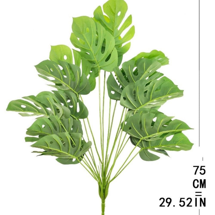 Faux Artificial Monstera Plant Without Potted Real Looking Vivid Artificial Turtle Tree for Home Events Decoration