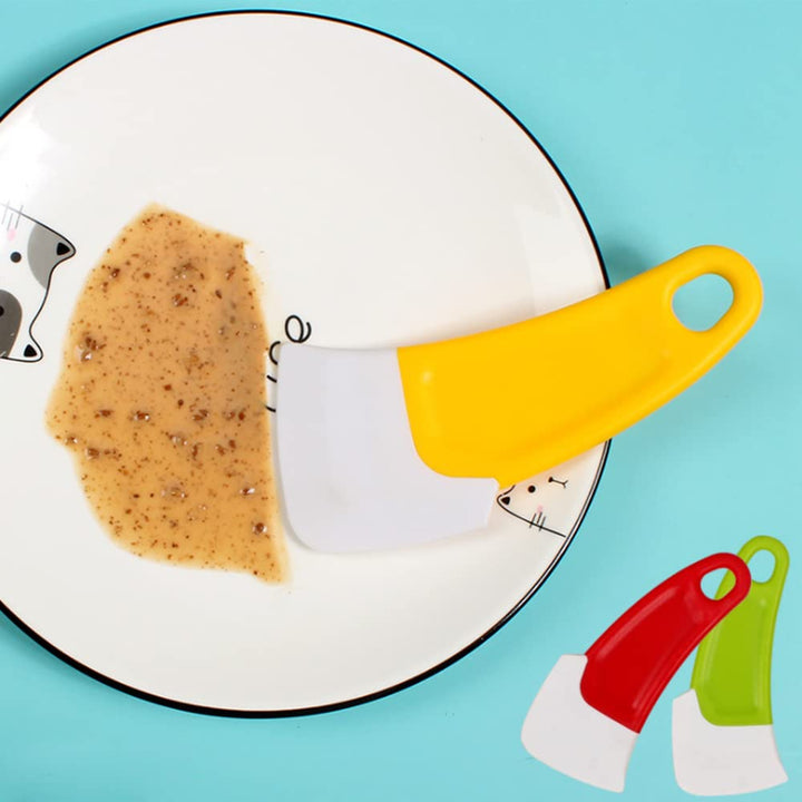 3 Pcs Silicone Pan Cleaning Scraper,Household Pots and Dishes Greasy Cleaning Tools,Heat Resistant Cleaning Scraper in Kitchen