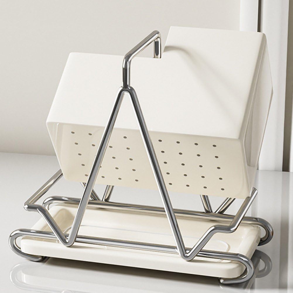 Creative Chopsticks Storage Box Stainless Steel Spoon Fork Drainage Shelf Countertop Kitchenware Rack Household Table Organizer