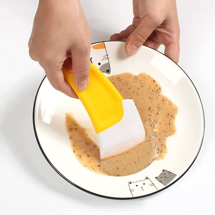 3 Pcs Silicone Pan Cleaning Scraper,Household Pots and Dishes Greasy Cleaning Tools,Heat Resistant Cleaning Scraper in Kitchen