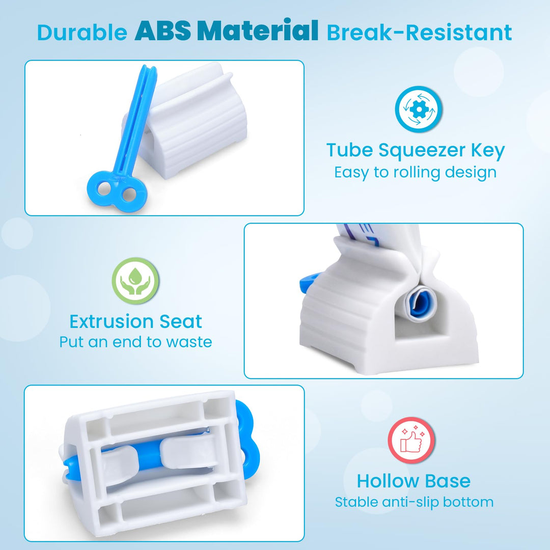 Alyvisun Toothpaste Squeezer, 3-Pack Plastic Toothpaste Roller Tube Squeezer, Toothpaste Dispenser for Paint, Hand Cream, Ketchup, and Cosmetic Tube