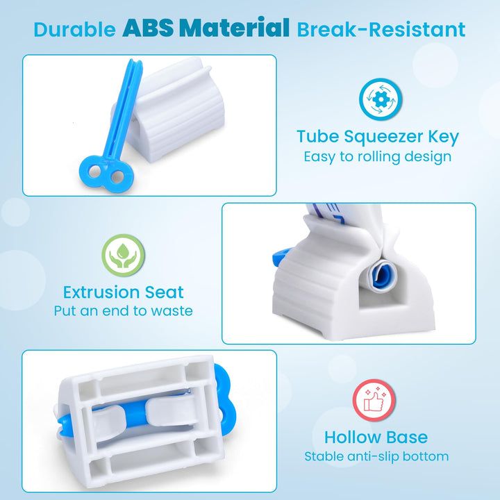 Alyvisun Toothpaste Squeezer, 3-Pack Plastic Toothpaste Roller Tube Squeezer, Toothpaste Dispenser for Paint, Hand Cream, Ketchup, and Cosmetic Tube