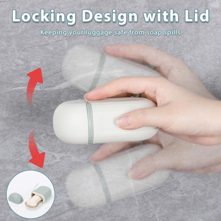 Alyvisun 2pcs Travel Soap Case, Portable Soap Box, Soap Dish with lid, Soap Holder with drainage, Waterproof Leakproof Soap Container for Travel Bathroom Kitchen Camp Outdoor