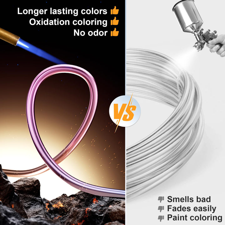 VynyQoo 2mm(12 Gauge) Metal Wire, 12m Galvanised Wire Colored, DIY Aluminium Craft Wire, Handmade Bendable Thick for Jewelry Making Horticultural Bonsai