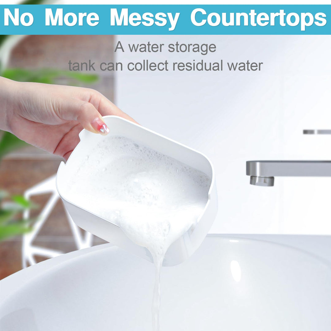 Alyvisun 300ml Soap Dispenser with Sponge Holder, 2-in-1 Dish Soap Dispenser, One-Handed Operation, Grey