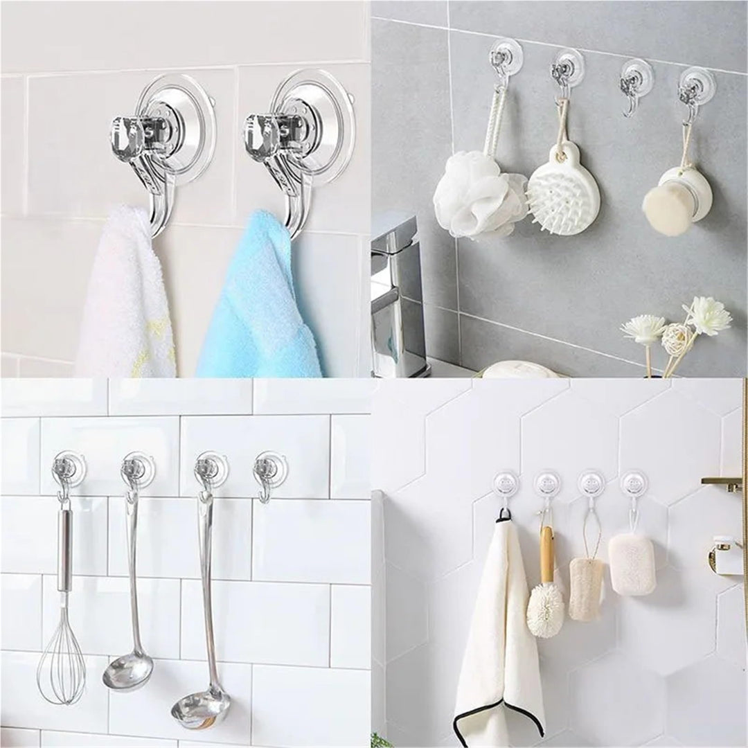 Suction Hook 30pcs Vacuum Suction Cup Hook Without Punching Adhesive Mounted No Trace for Windows, Kitchen, Wall