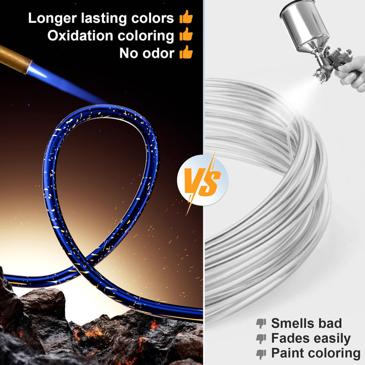 VynyQoo 2mm(12 Gauge) Metal Wire, 12m Galvanised Wire Colored, DIY Aluminium Craft Wire, Handmade Bendable Thick for Jewelry Making Horticultural Bonsai