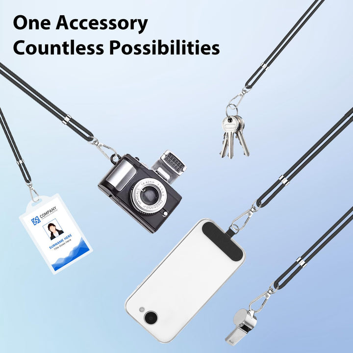 VynyQoo Phone Lanyard Adjustable 80cm, Phone Strap Anti Theft, Crossbody or Neck Lanyard