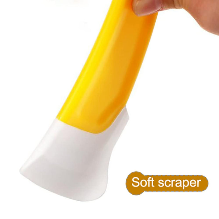 3 Pcs Silicone Pan Cleaning Scraper,Household Pots and Dishes Greasy Cleaning Tools,Heat Resistant Cleaning Scraper in Kitchen