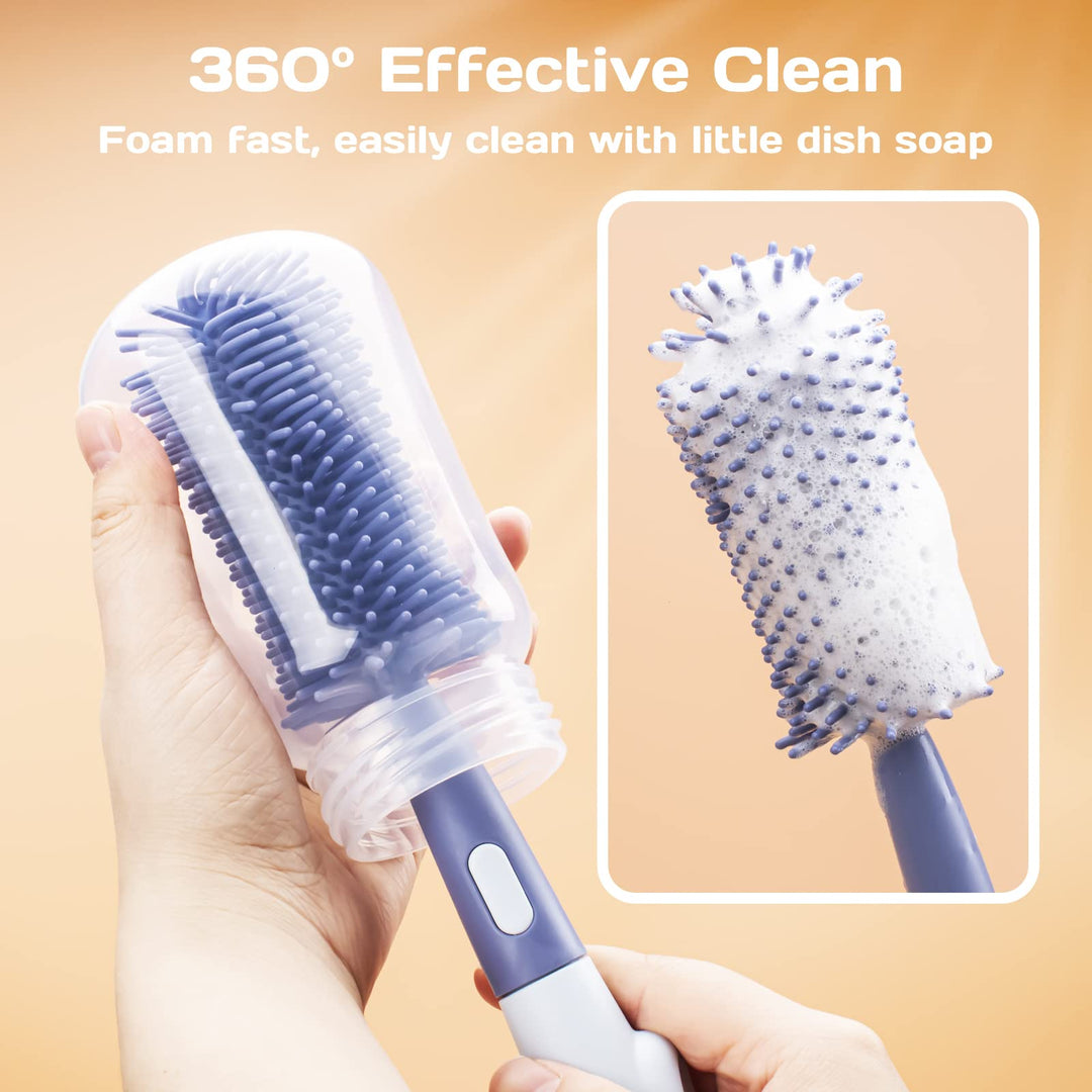 Alyvisun Bottle Brush, Silicon, Baby Blue, One Size