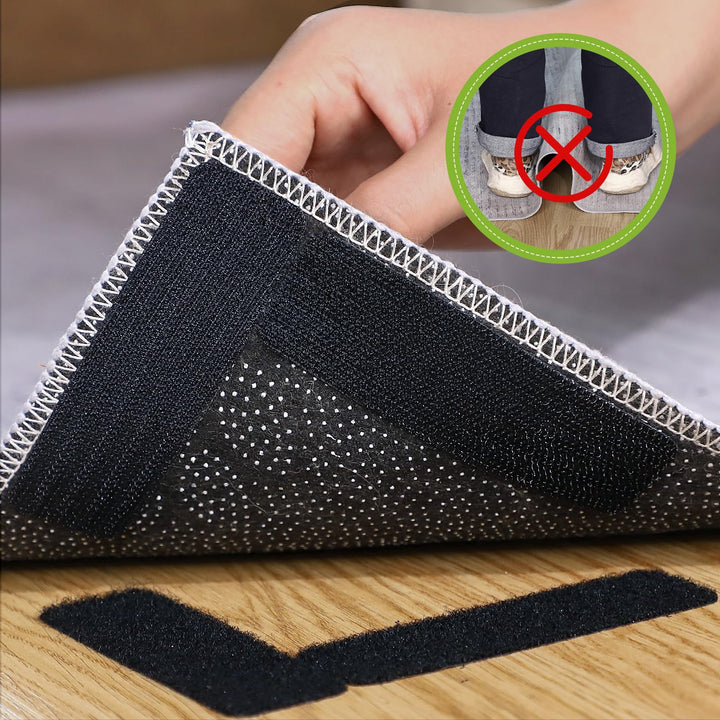 VynyQoo 22 Sets Strong Double Sided Tape, Durable & Removable Hook and Loop Tape Self Adhesive, Self Adhesive Mounting Tape for DIY Home, Office, Kitchen, Car Decoration (Black)