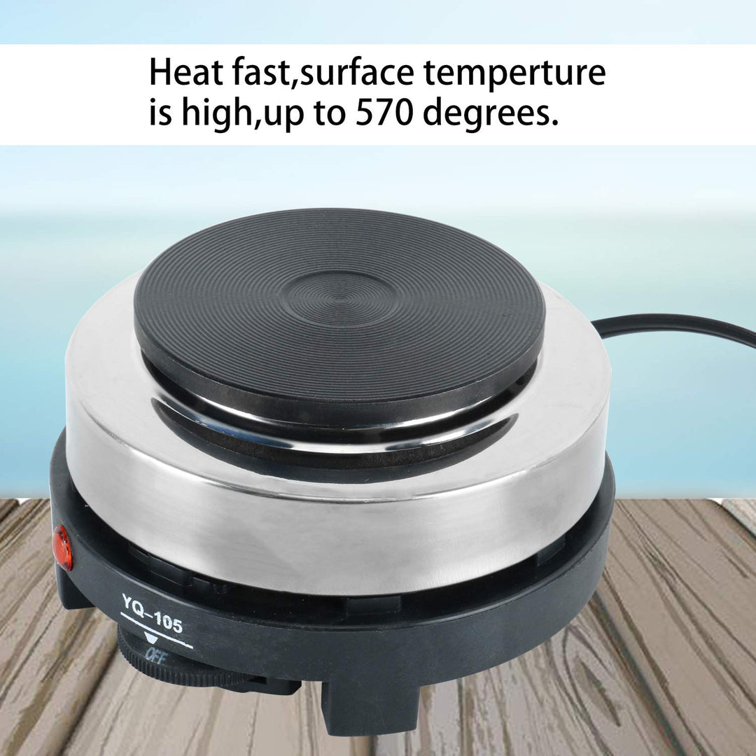 500W Small Hot Plate Mini Hot Plate, Small Electric Hot Plate, Mini Stove Electric Portable Countertop 5.5" Mini Hot Plate Multifunctional Home Coffee Tea Water Moka Pot Heater 110V