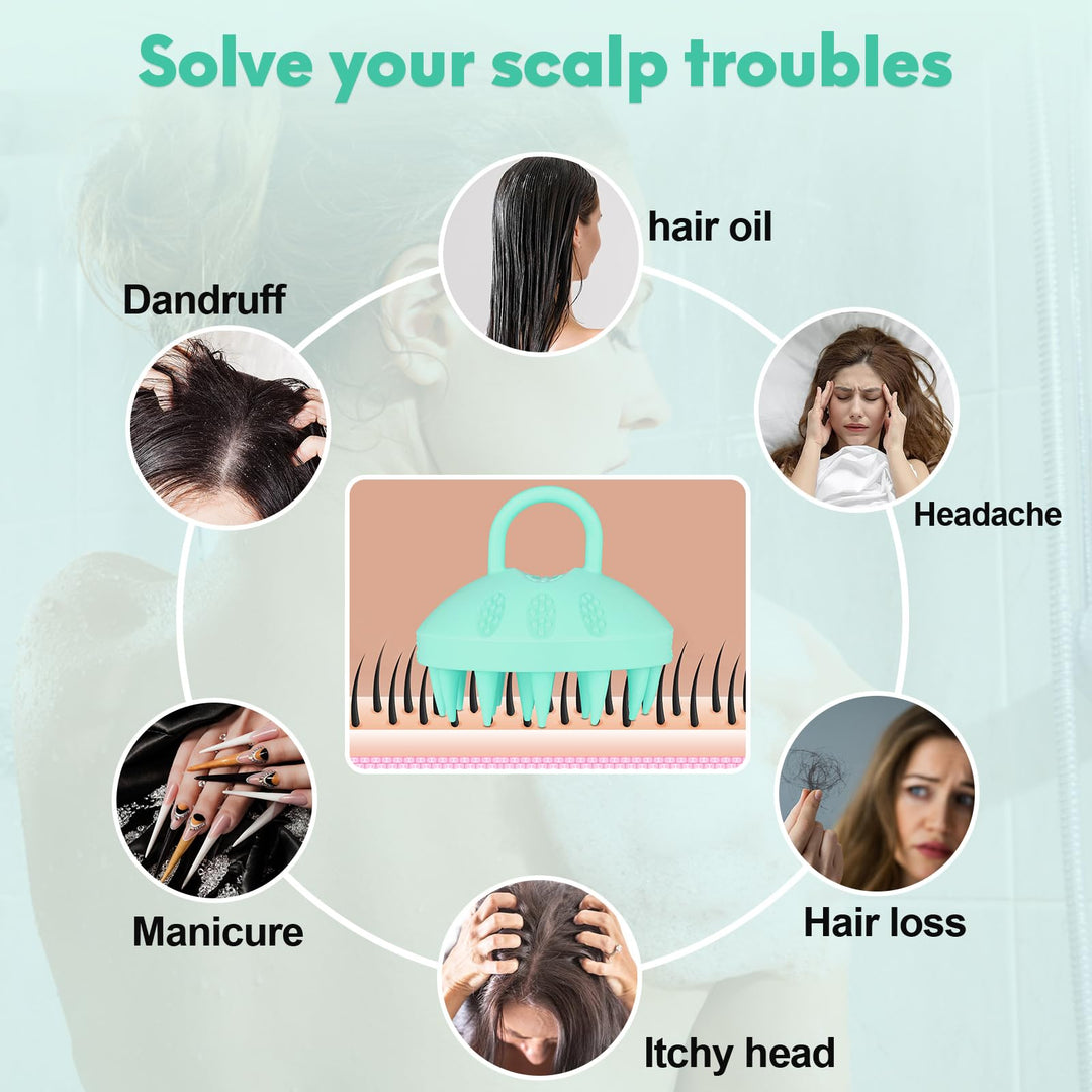 Alyvisun Scalp Massager Shampoo Brush, Soft Silicone Scalp Brush for Hair Growth | Head Relaxation & Clean | Scalp Exfoliator