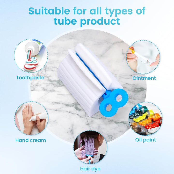 Alyvisun Toothpaste Squeezer, 3-Pack Plastic Toothpaste Roller Tube Squeezer, Toothpaste Dispenser for Paint, Hand Cream, Ketchup, and Cosmetic Tube