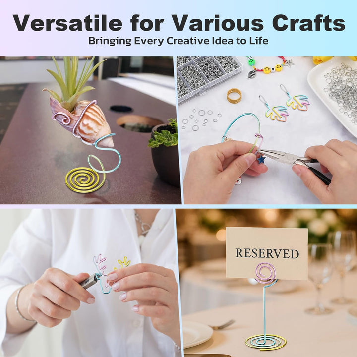 VynyQoo 2mm(12 Gauge) Metal Wire, 12m Galvanised Wire Colored, DIY Aluminium Craft Wire, Handmade Bendable Thick for Jewelry Making Horticultural Bonsai