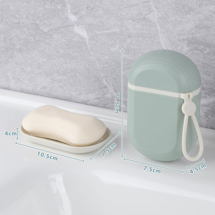Alyvisun 2pcs Travel Soap Case, Portable Soap Box, Soap Dish with lid, Soap Holder with drainage, Waterproof Leakproof Soap Container for Travel Bathroom Kitchen Camp Outdoor